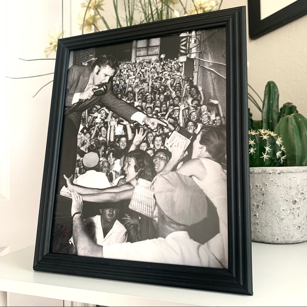 Elvis Presley Crowd Collage‎ Vintage Concert Rock n Roll Wall Art